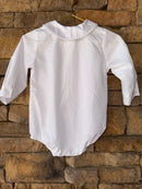 Bailey Boys Longsleeve Peter Pan Collar Onesie 9M