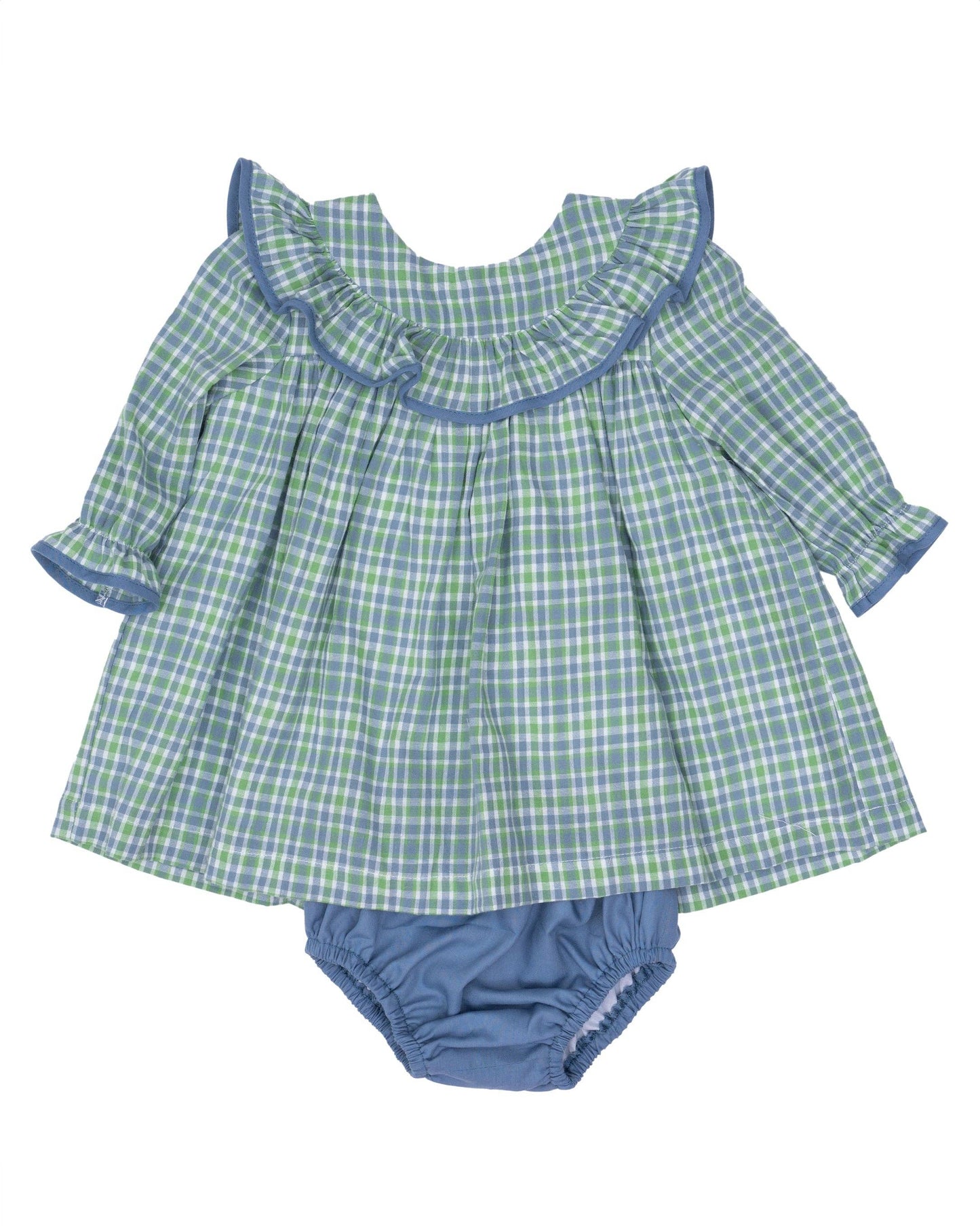 Layla Bluegrass Plaid Bloomer Set