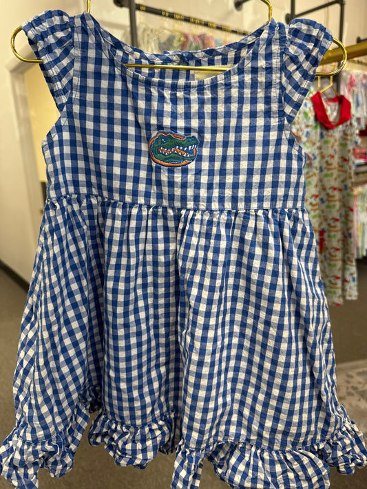 Florida Gator Blue Gingham Dress 3T