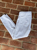 Spanx White Straight Leg Pull On Jean L