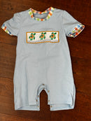 Sea Turtle Gingham Romper 18m