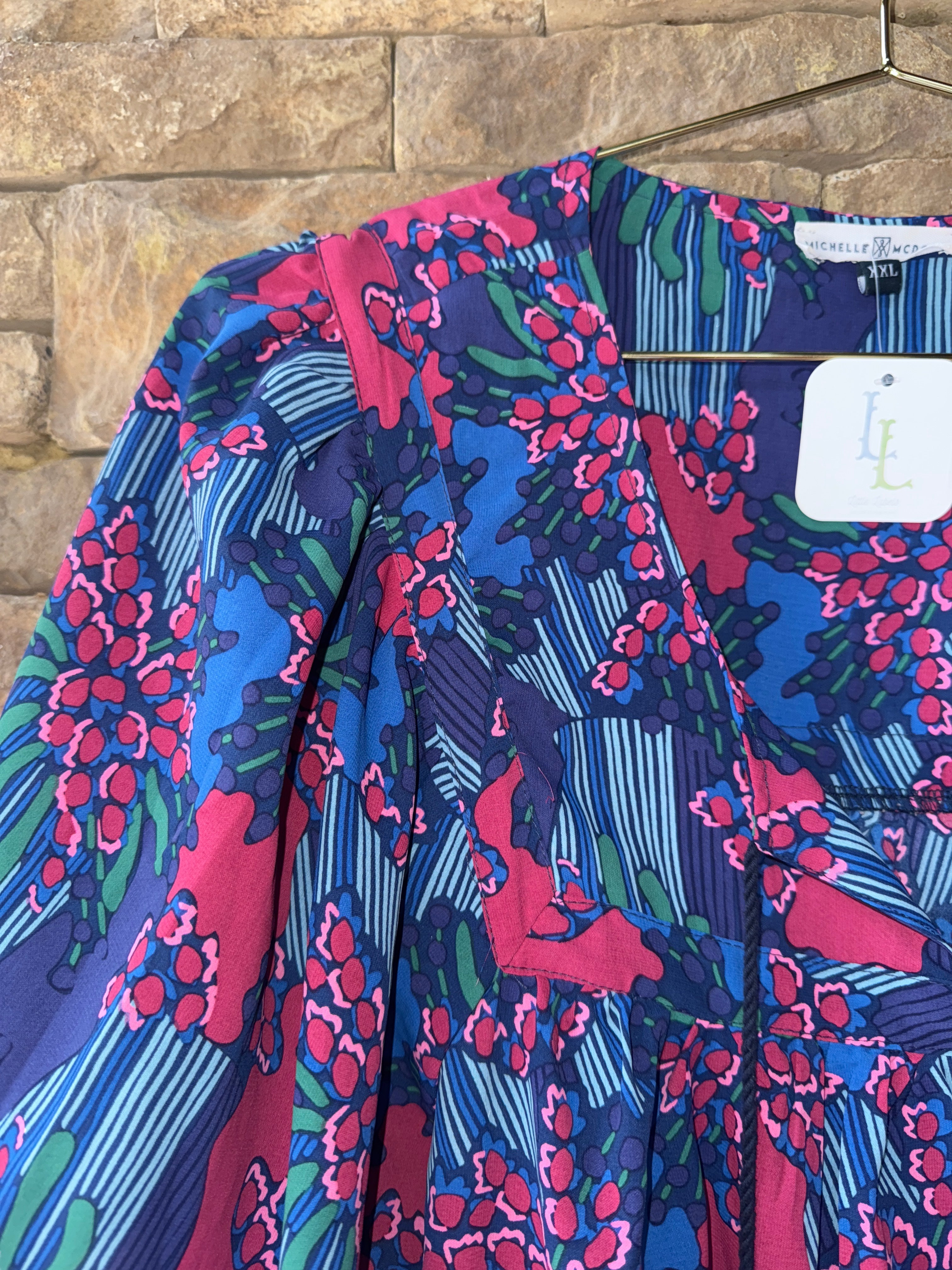 Michelle McDowell Multi Ls Blouse XXL