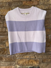 Maeve Anthropologie Multi Purple Cap Sleeve Sweater S
