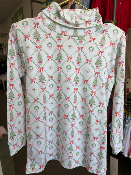 Pima Cotton Christmas Tree Turtleneck