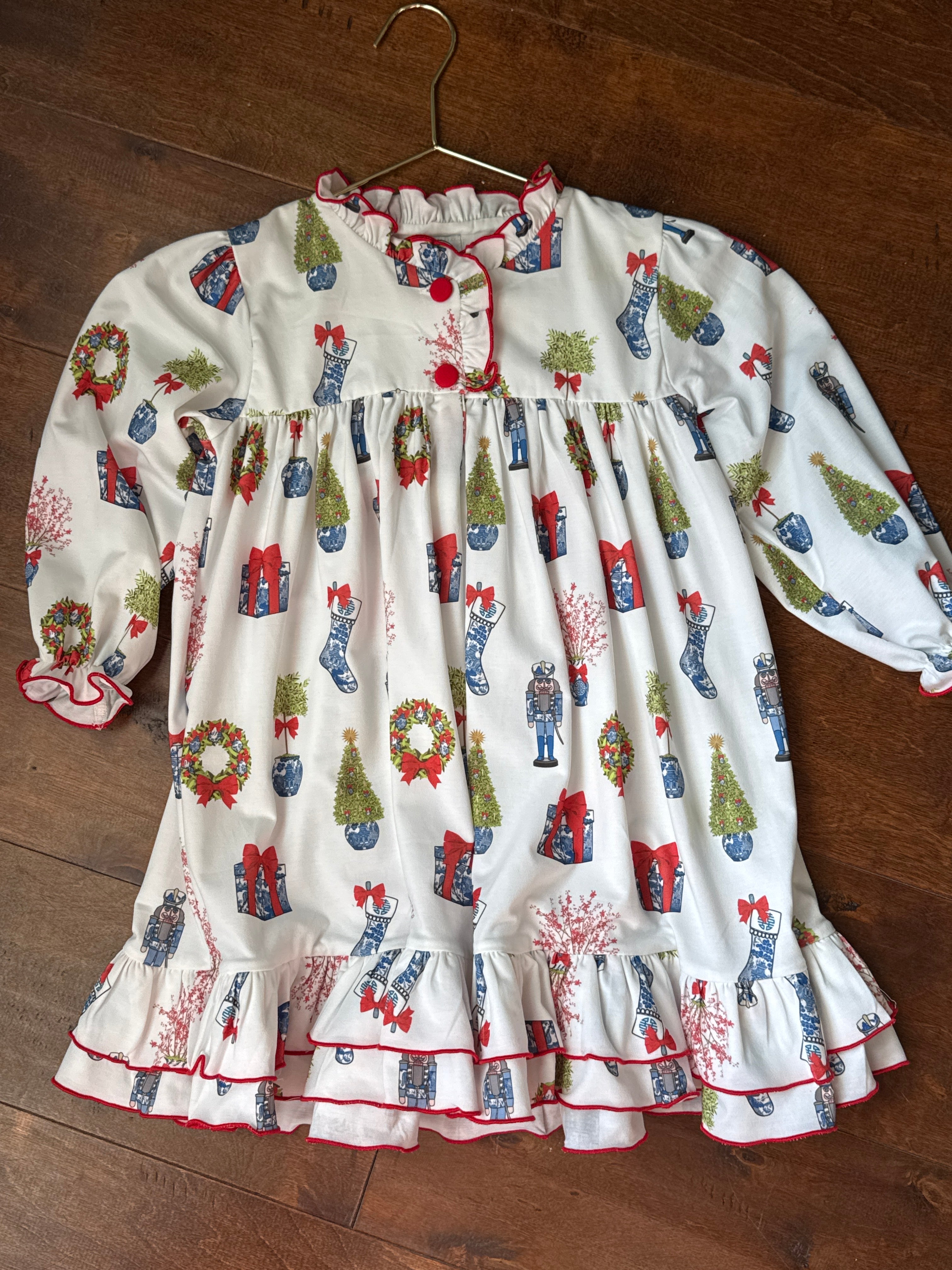 Classic Southern Smocks Holiday Nightgown 5