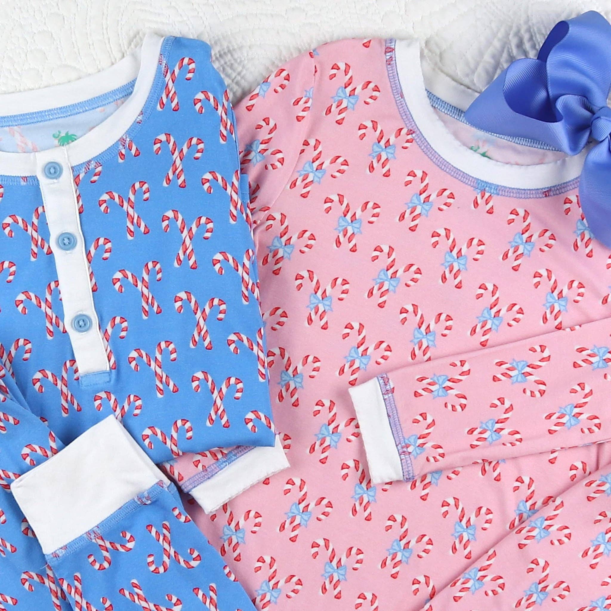 Girls Bamboo Loungewear - Candy Canes: 4T