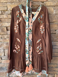 Anna Cate Emma Dress Choc/Blue L