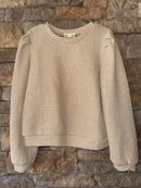 Hayden Girls Khaki Knit Sweater M