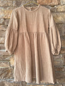 Annie & Charles Brown Ls Dress 5/6