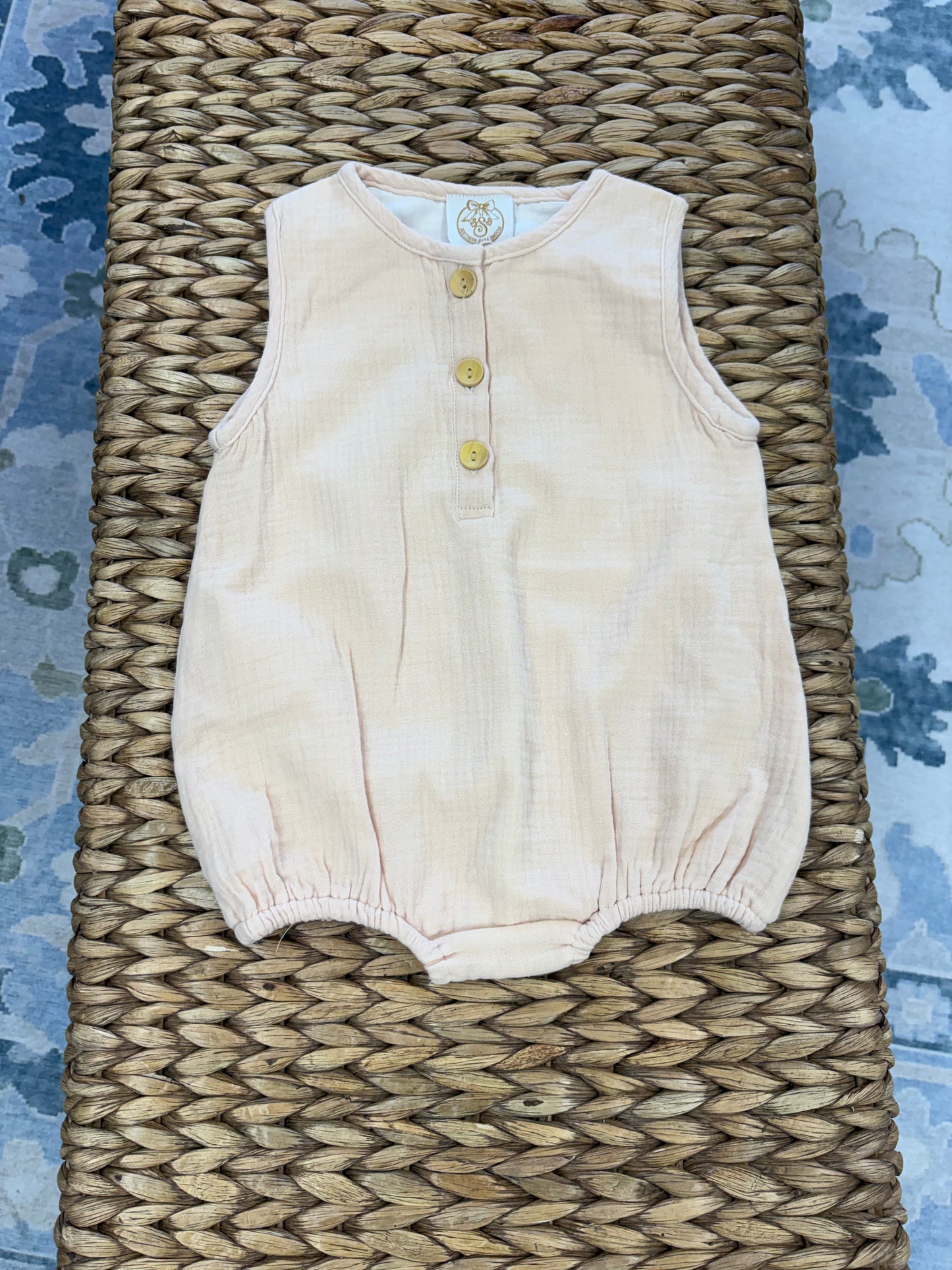 Southern Sass Smocks Peach Bubble 18M