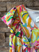 Crosby Multi Colored Art Print Maxi Dress XL