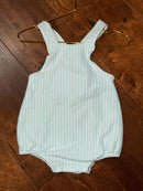 TBBC Teal and White Stripe Sunsuit 6-12m