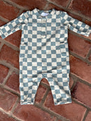 Angel Dear Checkered Romper 3-6M