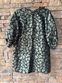 Topshop Olive and Black Mini Dress M
