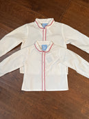Bella Bliss White with Red Saxon Dress Shirt 6m
