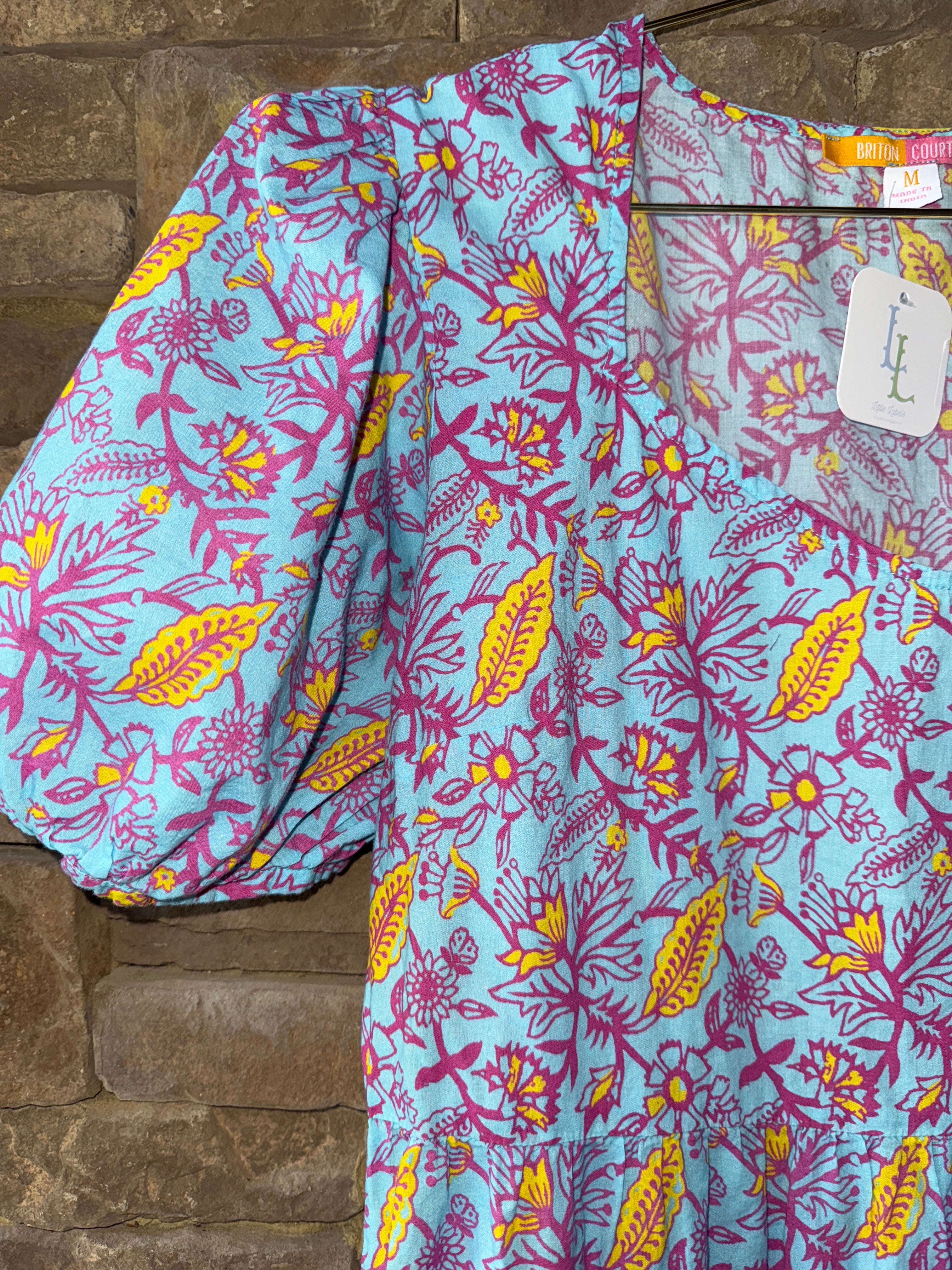 Briton Court Powder Blue, Pink and Yellow Maxi M