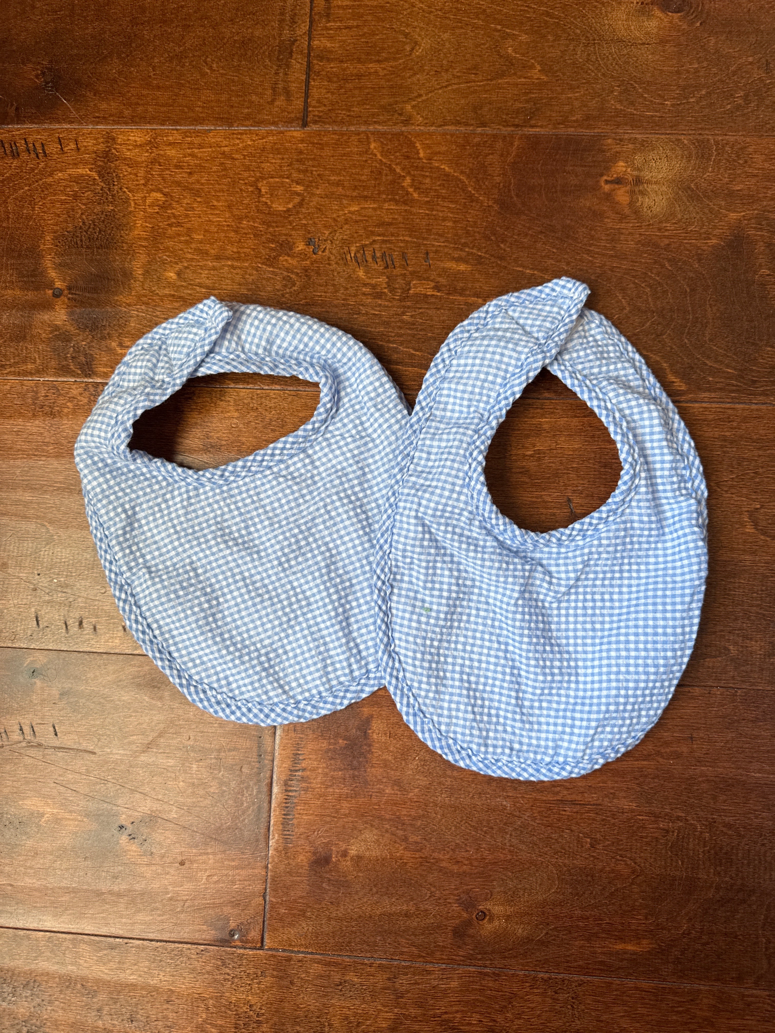 Blue Gingham Bib