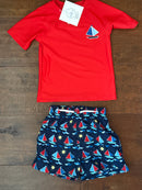 Floatimini Sailboat Rash and Short Set 18m