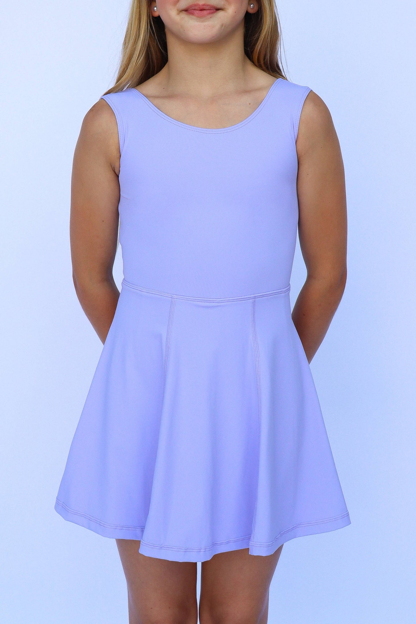 Purple Athleisure Kid Dress