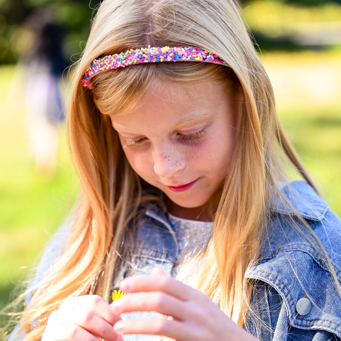 Thin Sprinkle Headband - Non Slip Hair Accessories for Kids: Pink