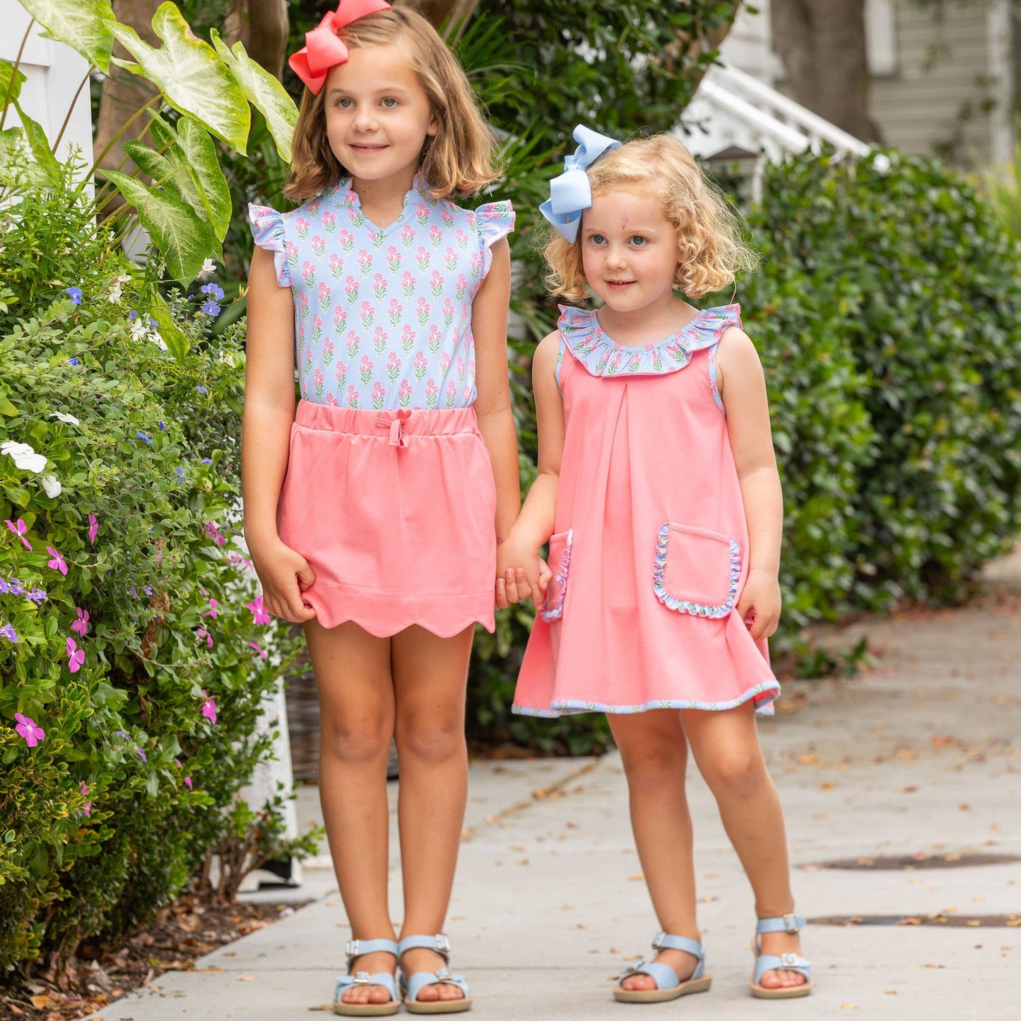 Coral Bouquet Pocket Dress