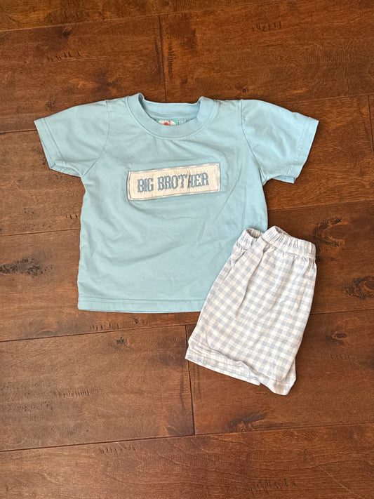 The Smocked Flamingo Big Brother Set 18M