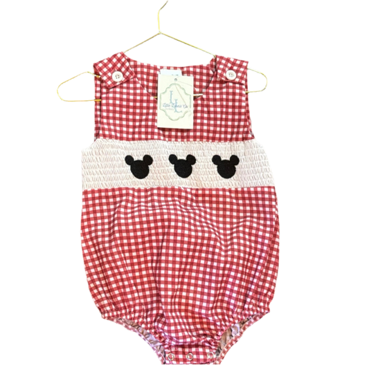 Mouse Smocked Bubble 18-24M