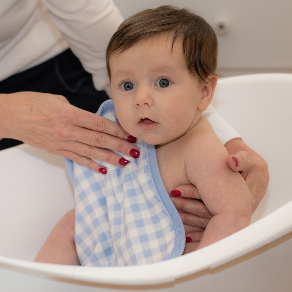 Bath Accessory Boys Wash Cloth - Blue Gingham