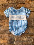 Baby Brother Smocked Bubble 0-3m