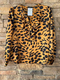 JCrew Leopard Blouse M