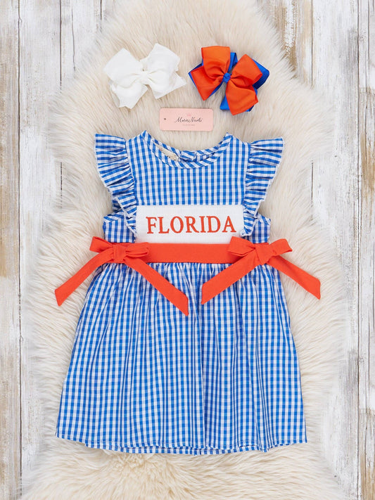 Florida Smocked Gingham Dress: M(3yrs)
