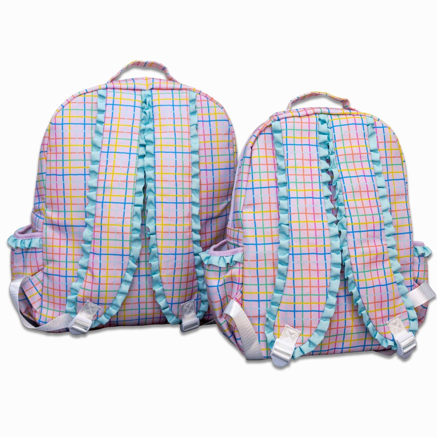 Girls Backpack - Pink Plaid: Standard