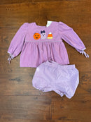 Stitchy Fish Halloween Bloomer set Purple 24M