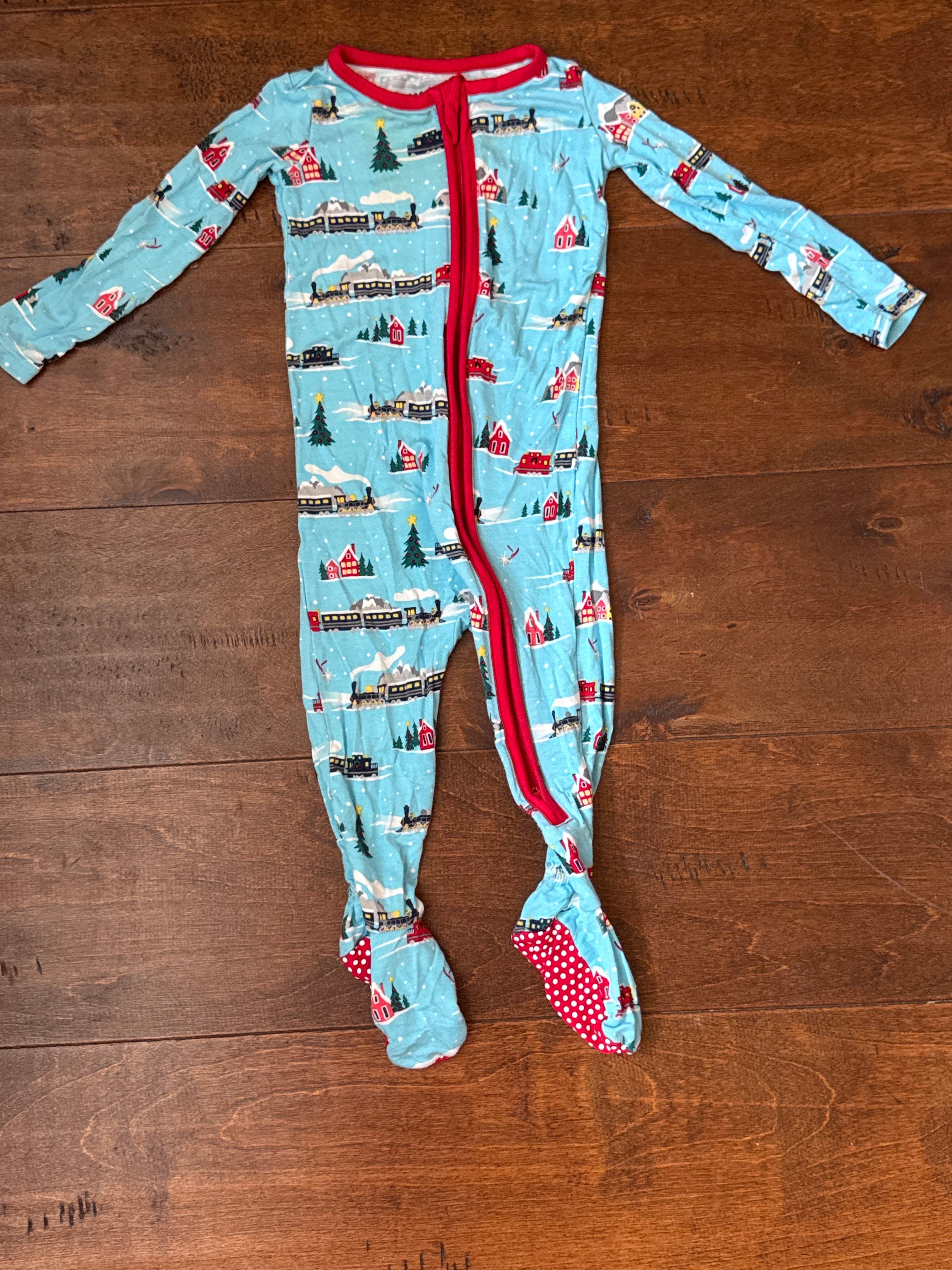 Ruffle Butts Christmas Jammies 6-12M
