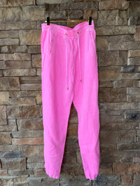 Lilly Pulitzer Wide Leg Bright Pink Linen Pant L