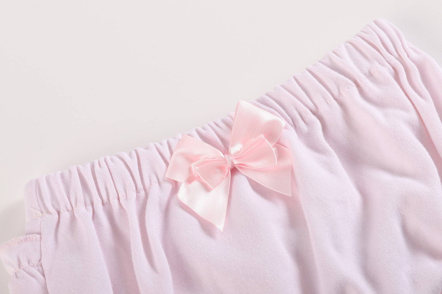 White and Pink Baby Bloomers Knit 2pc Set