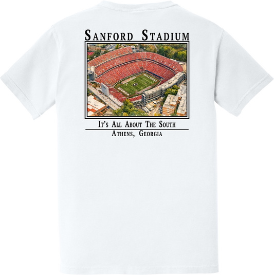It's All About The South - Bulldog tee: White
