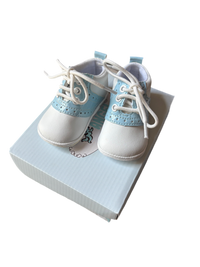Angel Baby Shoes White and Blue Size 1