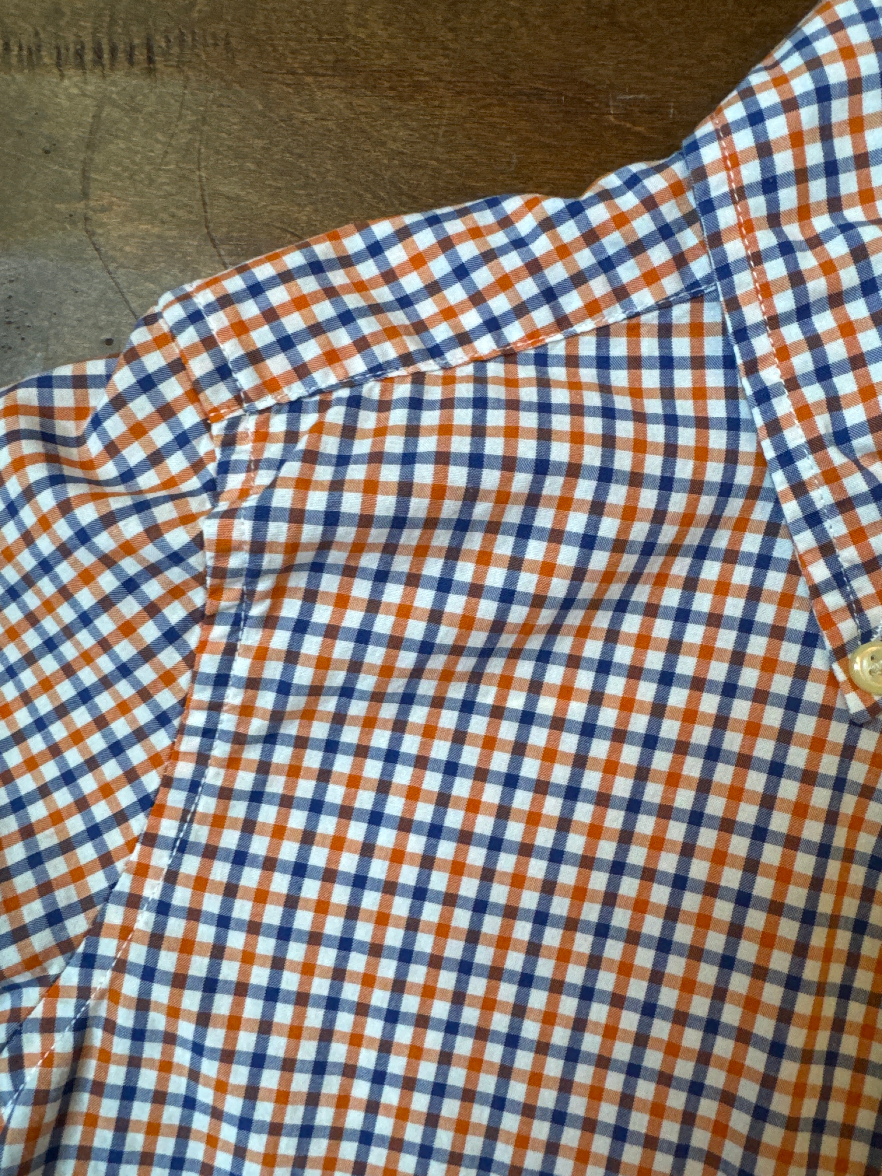 RL LS Orange and Blue Stripe Polo 6