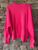The Impeccable Pig Pink Sweater Ls Ribbed L