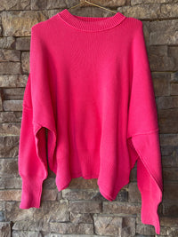 The Impeccable Pig Pink Sweater Ls Ribbed L