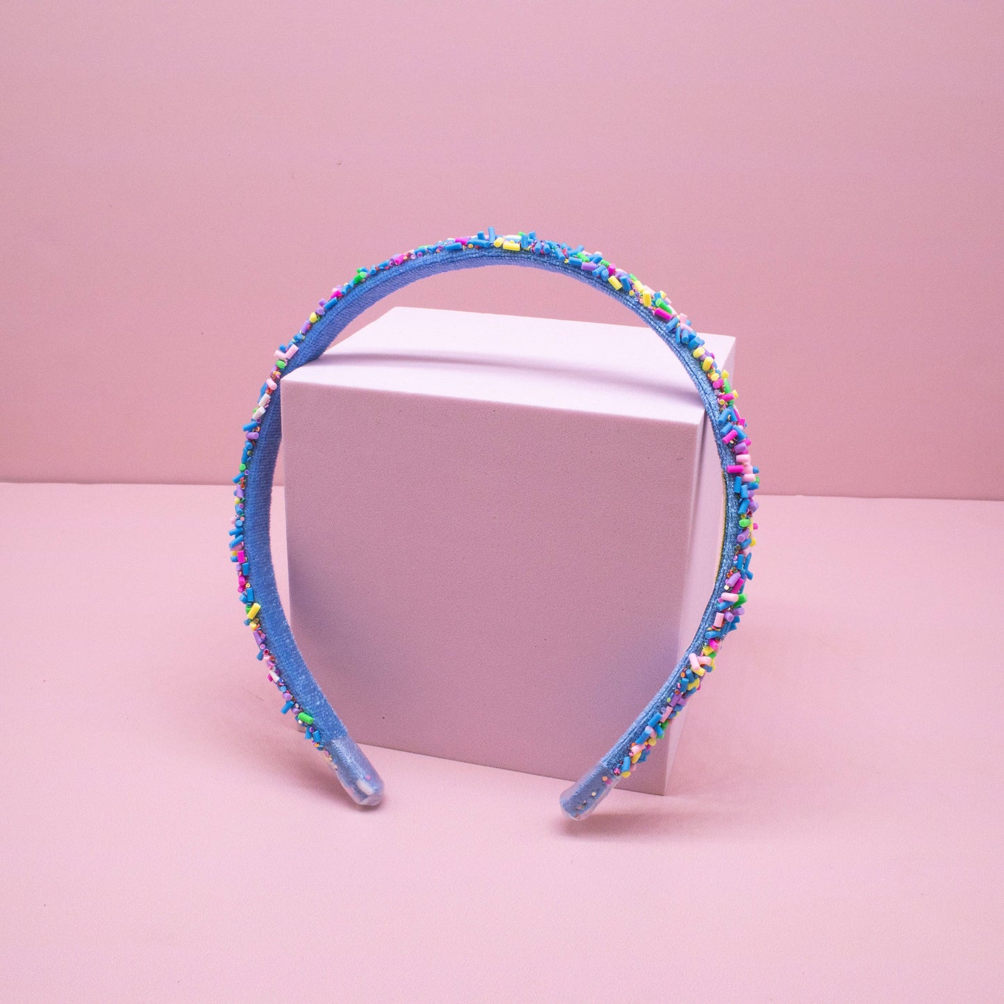 Thin Sprinkle Headband - Non Slip Hair Accessories for Kids: Pink