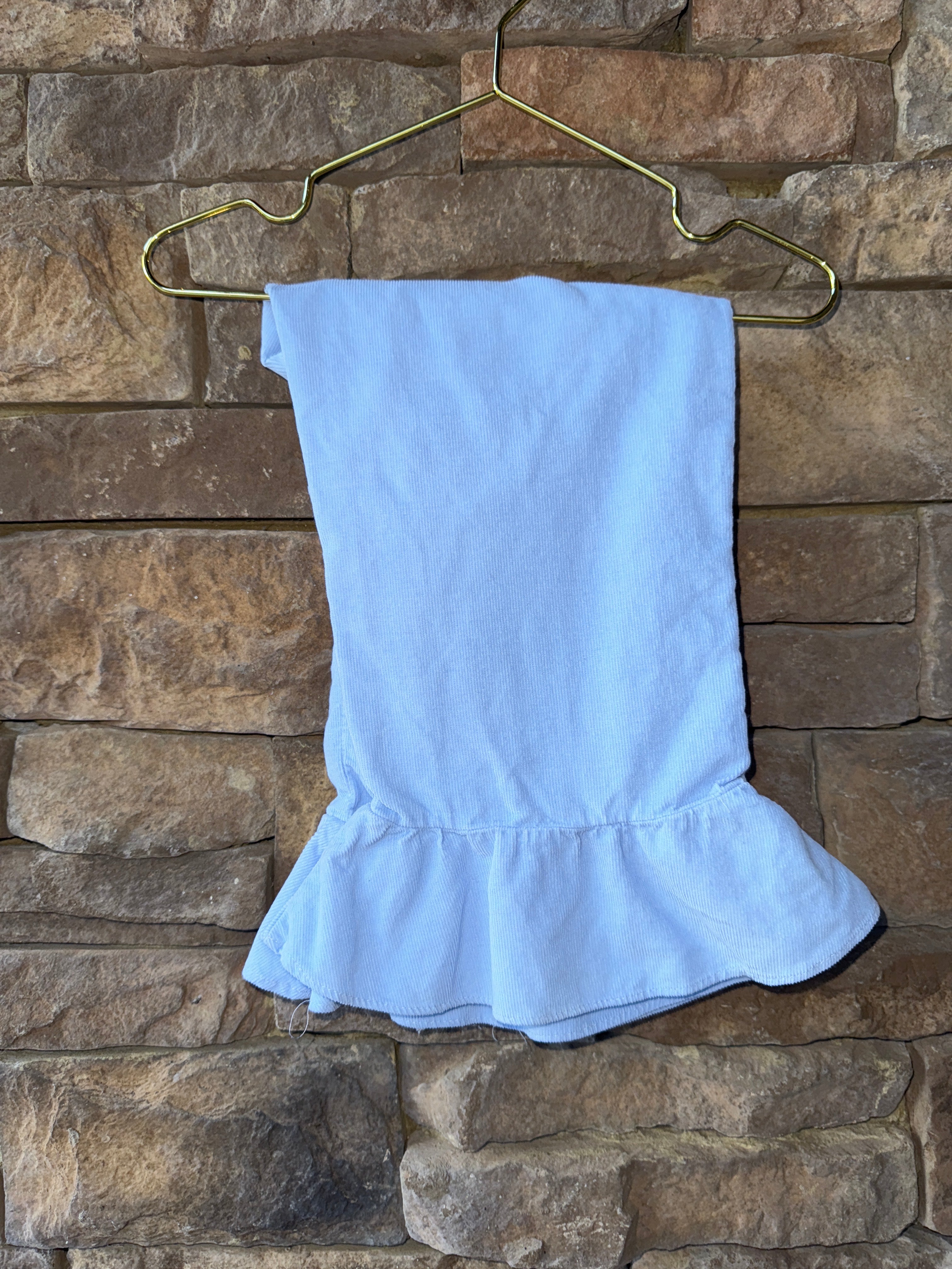 Light Blue Cord Ruffle Bell Bottom Pant 3T