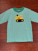 Luigi Kids Keely Green/White Construction Digger Applique 6