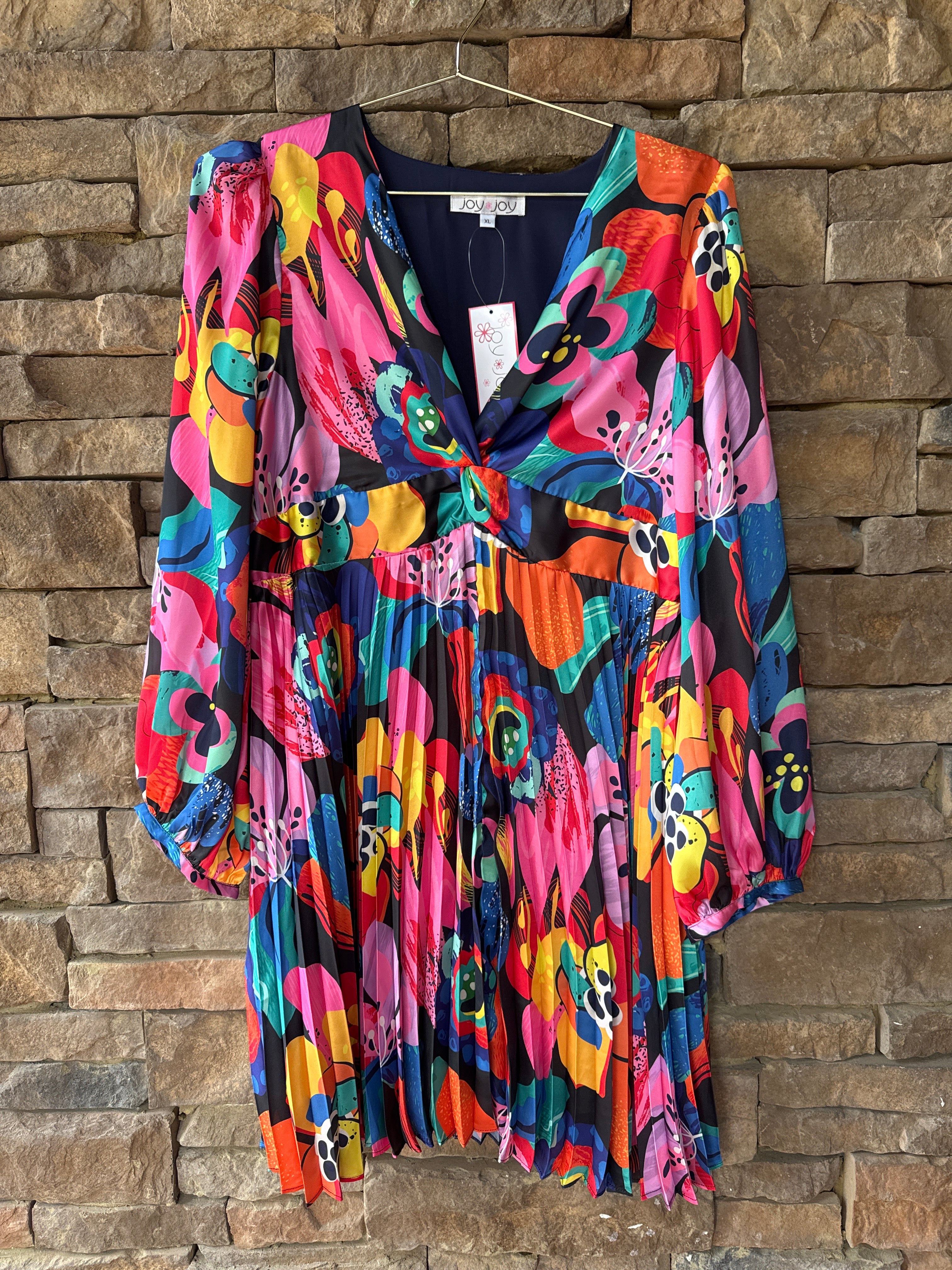 Joy Joy Dress in Blooming Art