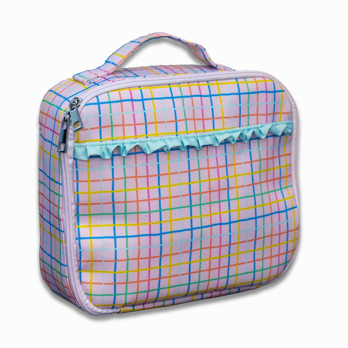 Insulated Lunch Bag - Pink Plaid