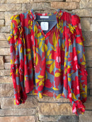 Karlie Fall Floral LS Swing Top S
