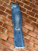 Vervet Raw Hem Flare Crop Denim 28