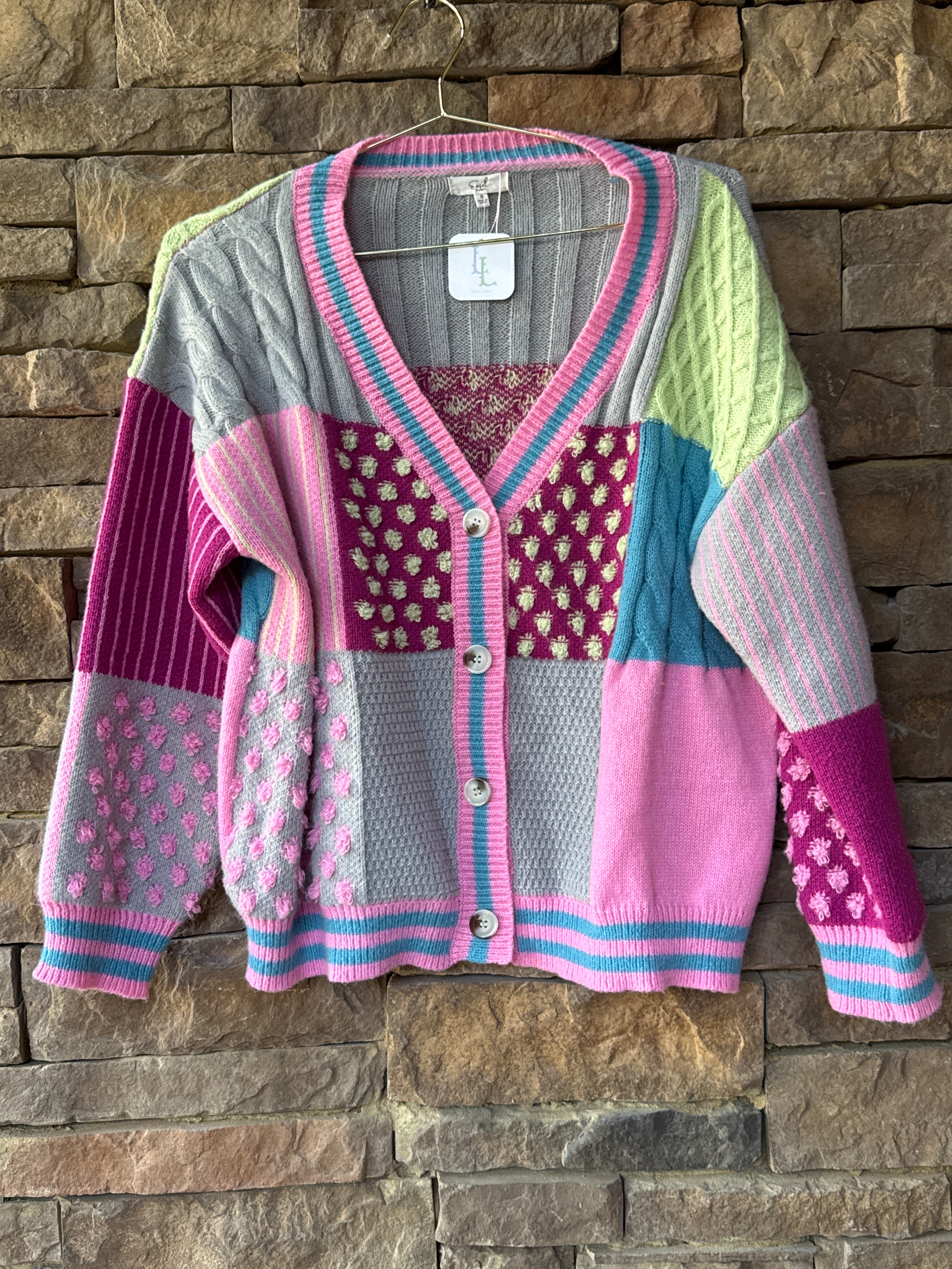 Easel Block Multi Button Up Cardigan S