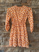 Hayden Girls Orange Floral Smocked Dress 8